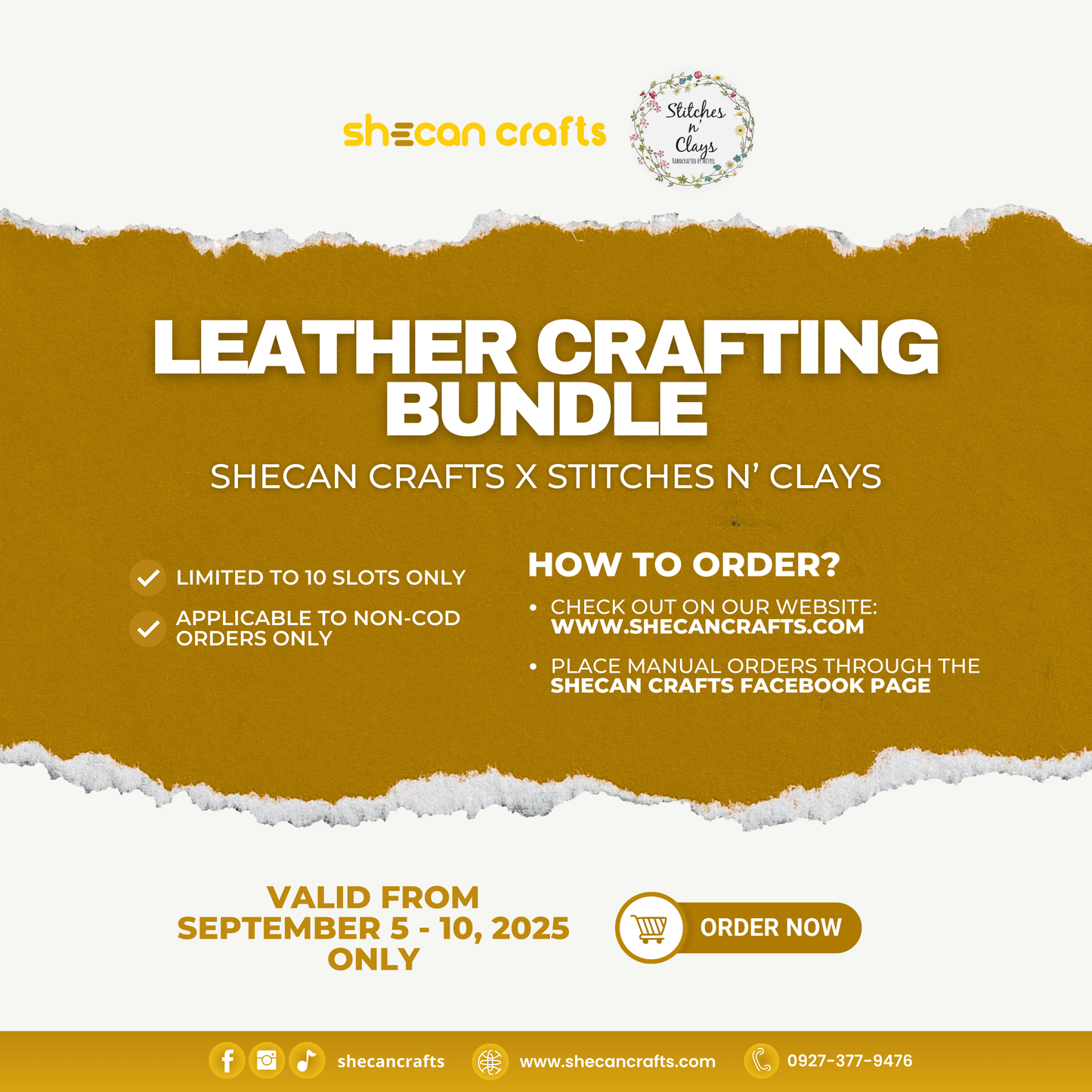 LEATHER CRAFTING BUNDLE C: No Sew Pouch + Holder Set Bundle